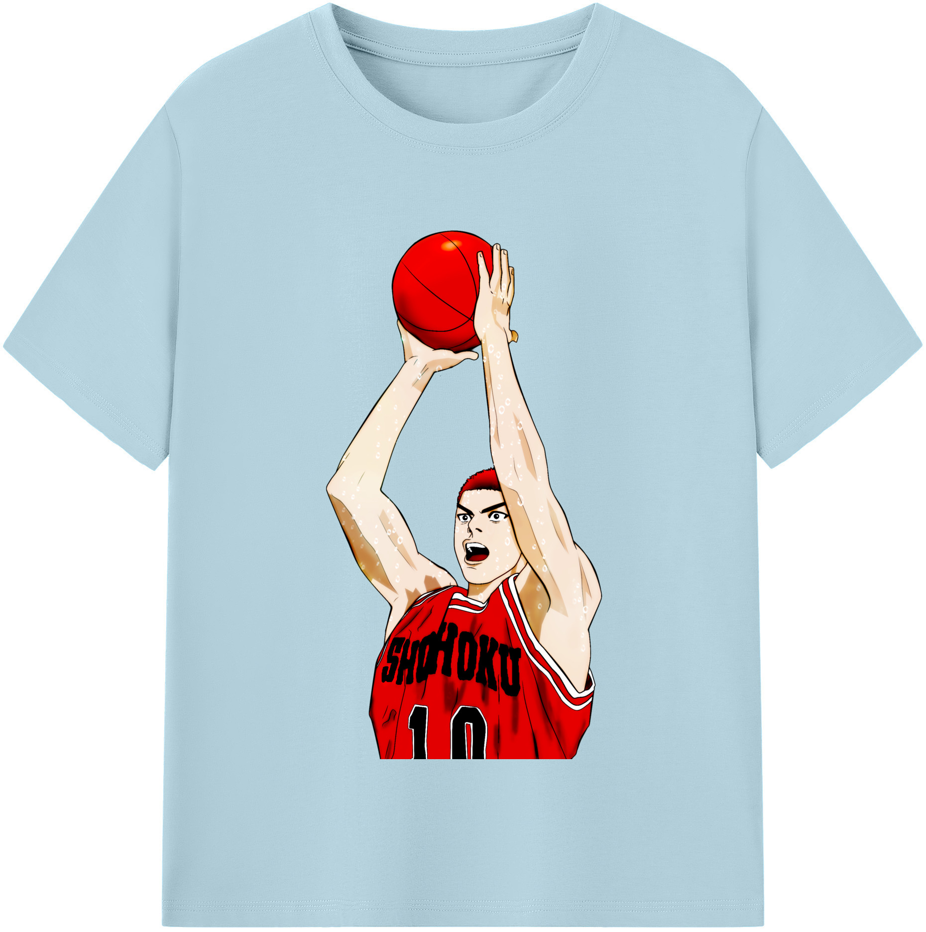 SLAM DUNK／スラムダンク 綿100％半袖Tシャツ（フロントプリント）